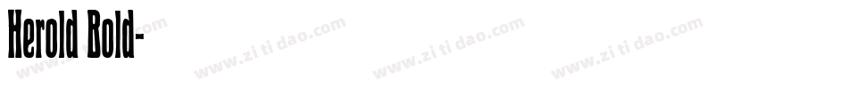 Herold Bold字体转换